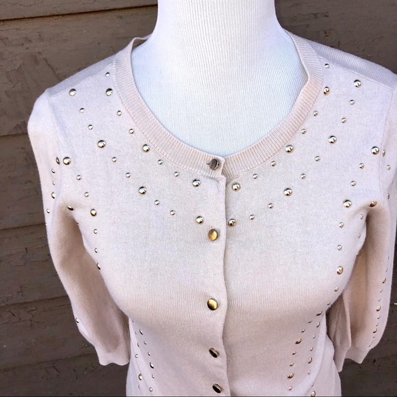 The Limited cream cardigan w/ gold embellishments! - Picture 2 of 5